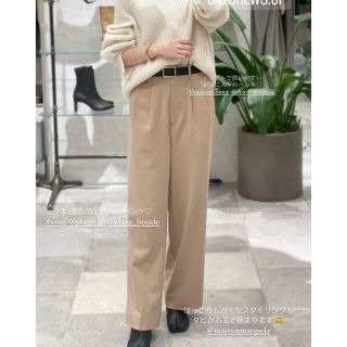 プラージュ(Plage)のPlage 【ERNE/エルネ】別注 WIDE TROUSERS パンツベージュ(カジュアルパンツ)