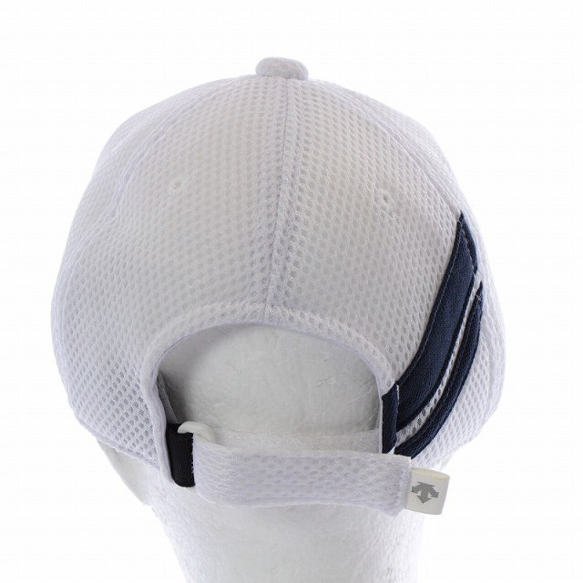 DESCENTE(デサント)のデサント GOLF クーリングキャップ 帽子 メッシュ ロゴ F 白 ホワイト レディースの帽子(キャップ)の商品写真