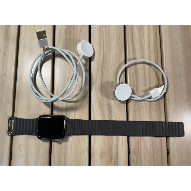 Apple Watch(アップルウォッチ)のApple Watch SERIES3 42mm + レザーループ + α  メンズの時計(腕時計(デジタル))の商品写真