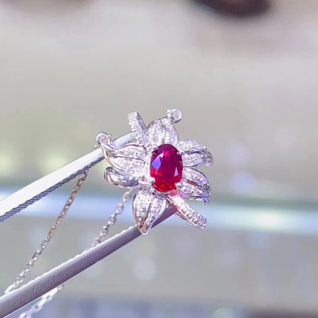 ⭐天然 ルビー ダイヤモンド ネックレス k18 0.7ct