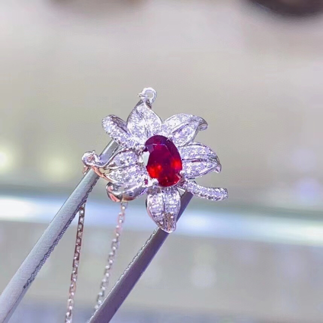 ⭐天然 ルビー ダイヤモンド ネックレス k18 0.7ct