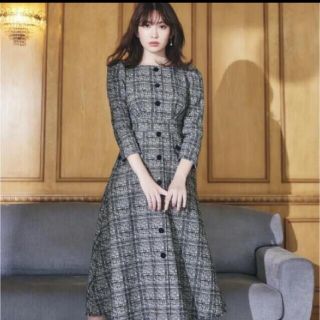 ハーリップトゥ(Her lip to)のﾀｸﾞ付き新品herlipto Classic Tweed Midi Dress(ひざ丈ワンピース)