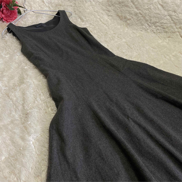 アンゴラ3%カシミヤ2%【ラルフローレン】ウールワンピース裏地キュプラサイズ7