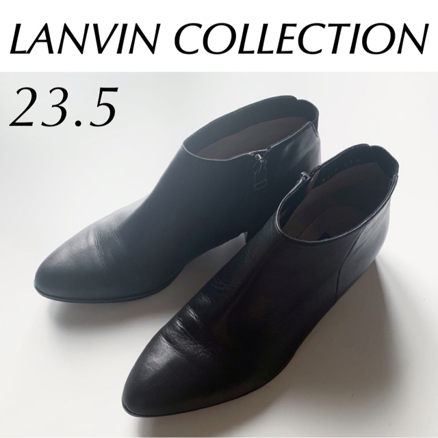 LANVIN COLLECTION ランバン ショートブーツ 黒 ブラック