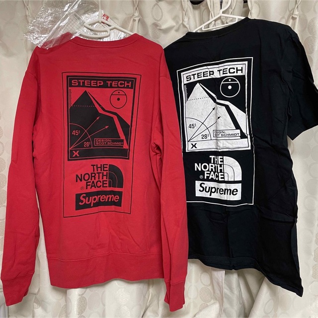 Supreme north face sweatshirt steep techスウェット