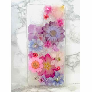 全機種対応 iPhoneケース 押し花ケース 押し花 ケース 花 Android(スマホケース)