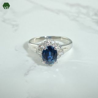 【17-12】サファイア　ダイヤモンド　リング　S1.52ct　D0.26ct (リング(指輪))