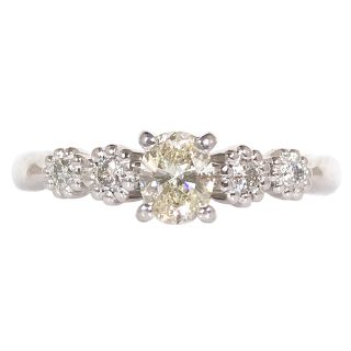 高級 天然 ダイヤモンド 0.444ct Pt900 一粒 ダイヤ リング 指輪