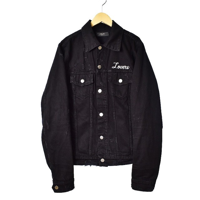 経典ブランド AMIRI LOVERS Gジャン デニムジャケット ダメージ加工 M