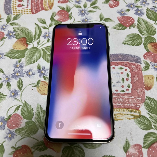 iPhone X silver 64GB simフリー - スマートフォン本体