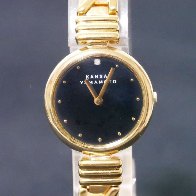 Kansai Yamamoto(カンサイヤマモト)のKANSAI YAMAMOTO レディース 腕時計 ゴールド　稼働品 レディースのファッション小物(腕時計)の商品写真