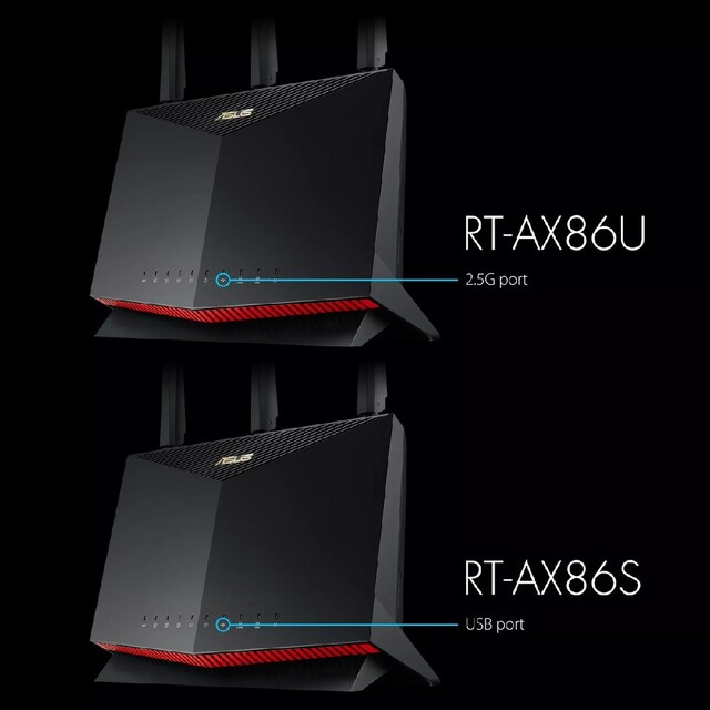 ASUS(エイスース)のASUSTek WiFi 無線 ルーター  RT-AX86U スマホ/家電/カメラのPC/タブレット(PC周辺機器)の商品写真