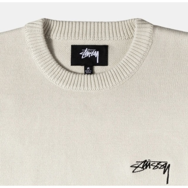 STUSSY - stussy 22FW Care Label Sweater Naturalの通販 by S_Room ...