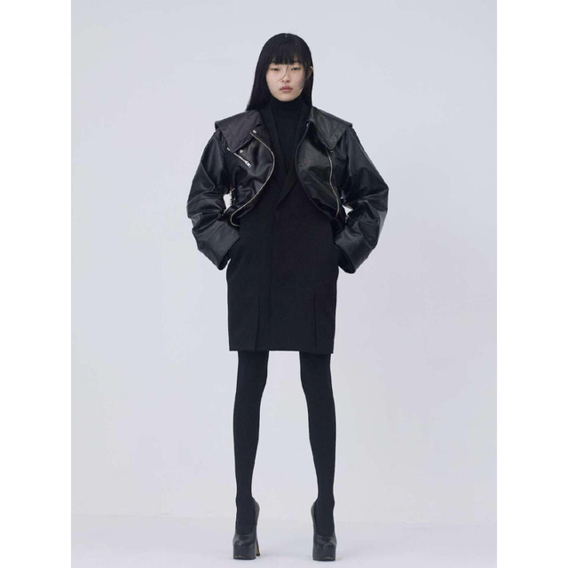 Wool Barathea Blazer Dress BLACK フェティコ
