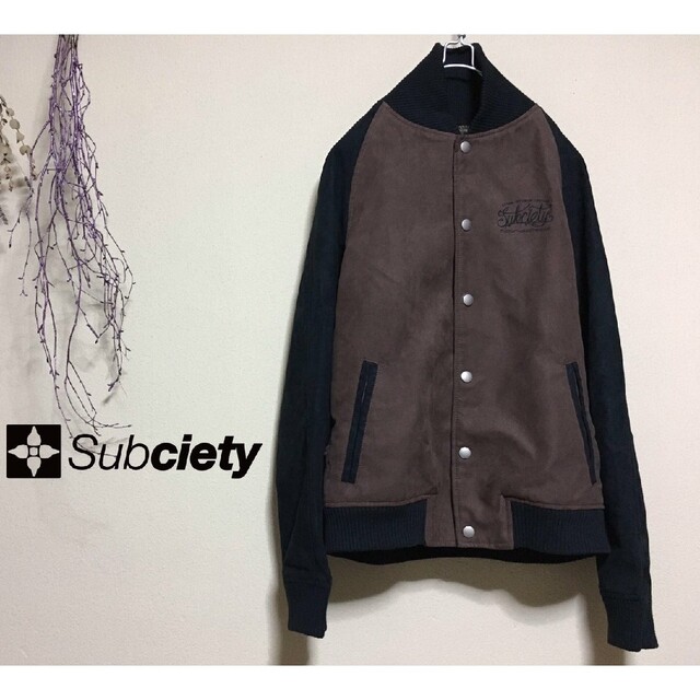 Subciety(サブサエティ) スエード スタジャン ブラウン×ブラック S