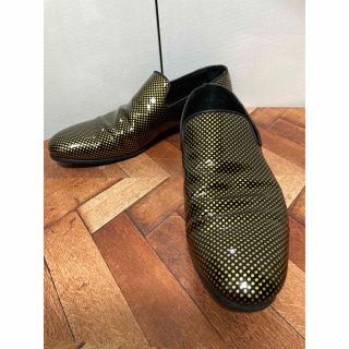 JIMMY CHOO ジミーチュウ ゴールドドット エナメル ドレスシューズ-