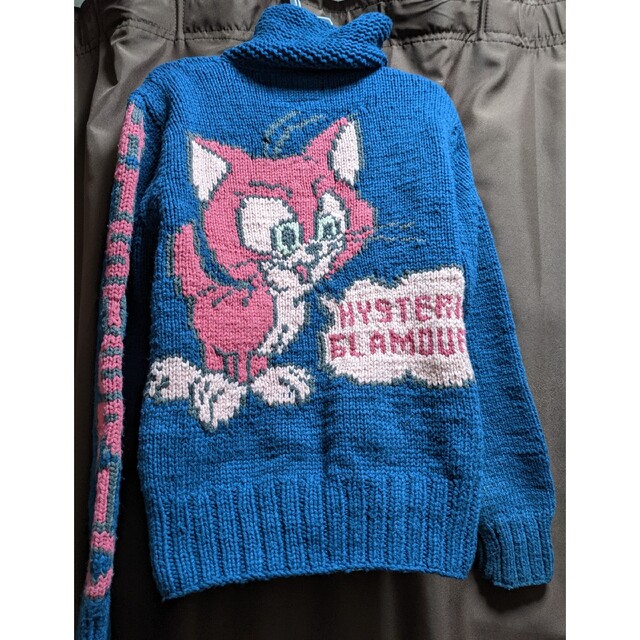 HYSTERIC GLAMOUR(ヒステリックグラマー)のヒステリックグラマー　ニットジャンパー　ネコ　猫 レディースのジャケット/アウター(ブルゾン)の商品写真