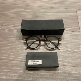 トムブラウン(THOM BROWNE)のTHOM BROWNEトムブラウンTB-807-A BLk-GLD 45size(サングラス/メガネ)