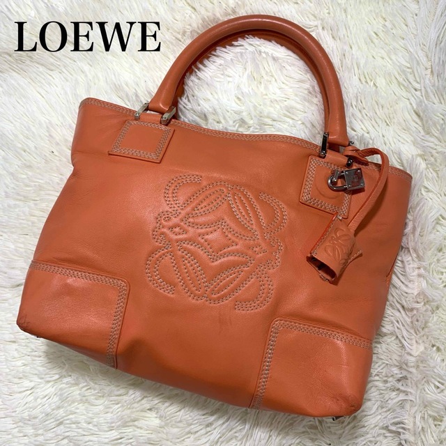 ネット直販 美品✨LOEWE ロエベ ハンドバッグ フスタ アナグラム A4