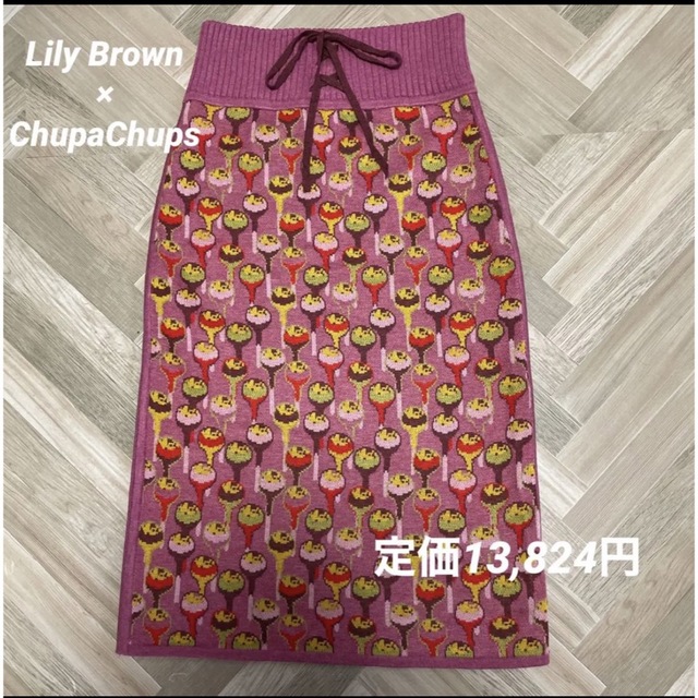 LilyBrown×チュッパチャプスコラボ ニット ジャガードスカート