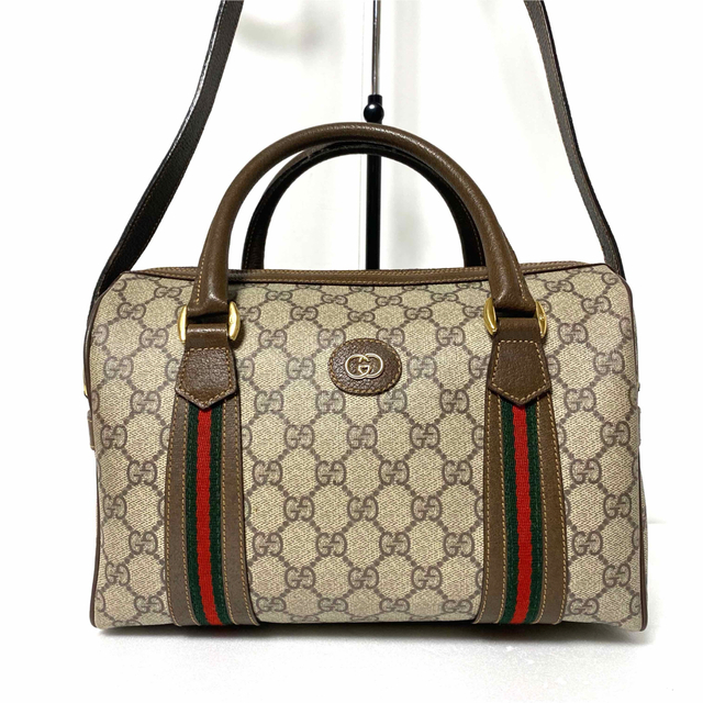 GUCCI オールドグッチ ミニ ボストンバッグ グッチ シェリーライン