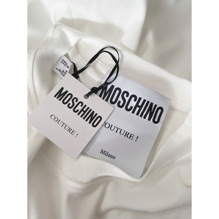 【新品】MOSCHINO  モスキーノ  ホワイト Tシャツ ワンピース 42