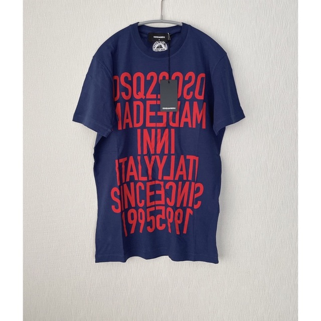 新品】DSQUARED2 ディースクエアード 半袖Tシャツ ネイビー 新品】DSQUARED2 ディースクエアード 半袖Tシャツ ネイビー