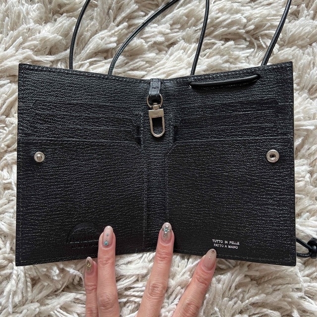 ほぼ未使用】ラルコバレーノ☆スマートショルダーウォレット BLACK ほぼ未使用】ラルコバレーノ☆スマートショルダーウォレット BLACK