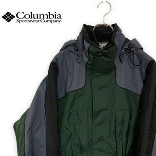 コロンビア(Columbia)のColombia VERTEX アメリカ古着マウンテンパーカーグリーン　メンズ(マウンテンパーカー)
