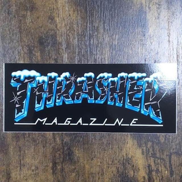 THRASHER(スラッシャー)の(縦8.1cm横20.3cm) THRASHER スラッシャー　ステッカー スポーツ/アウトドアのスポーツ/アウトドア その他(スケートボード)の商品写真