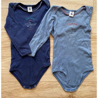 プチバトー(PETIT BATEAU)のベビー肌着2枚セット　長袖　86サイズ(肌着/下着)