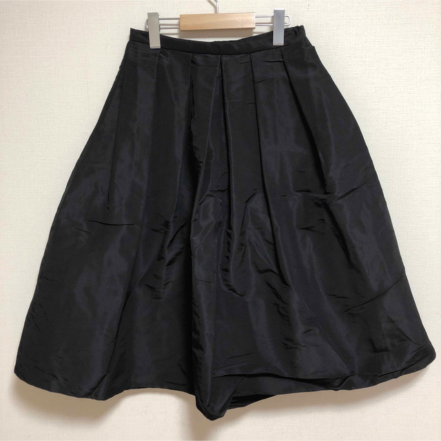 ボリューム スカート ブラック シルク-