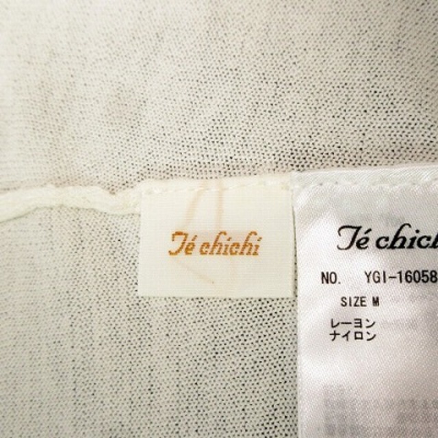 Techichi(テチチ)のテチチ Te chichi 変形Vネックプルオーバー M 白 オフホワイト レディースのトップス(カットソー(半袖/袖なし))の商品写真