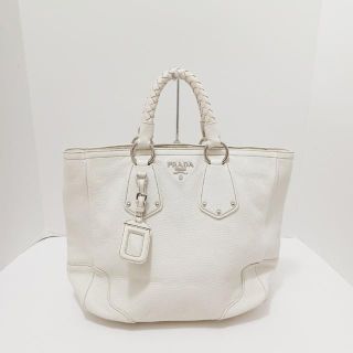 プラダ(PRADA)のPRADA(プラダ) トートバッグ - 白 レザー(トートバッグ)