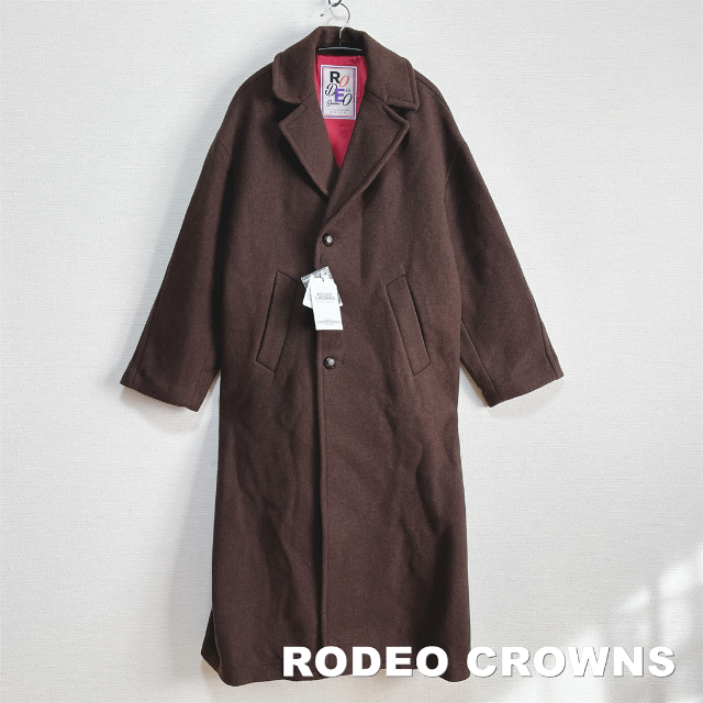 RODEO CROWNS WIDE BOWL(ロデオクラウンズワイドボウル)の【RODEO CROWNS】ロデオクラウンズ ウール ロングコート タグ付未使用 レディースのジャケット/アウター(ロングコート)の商品写真