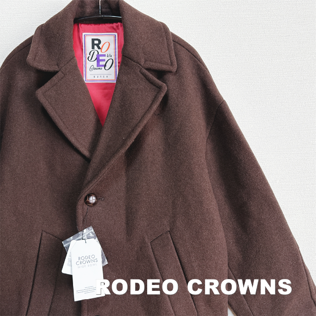 RODEO CROWNS WIDE BOWL(ロデオクラウンズワイドボウル)の【RODEO CROWNS】ロデオクラウンズ ウール ロングコート タグ付未使用 レディースのジャケット/アウター(ロングコート)の商品写真