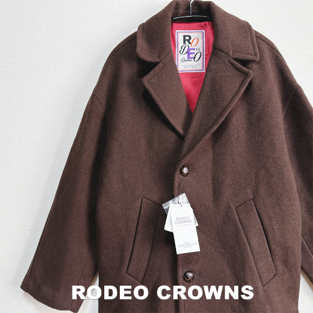 RODEO CROWNS WIDE BOWL(ロデオクラウンズワイドボウル)の【RODEO CROWNS】ロデオクラウンズ ウール ロングコート タグ付未使用 レディースのジャケット/アウター(ロングコート)の商品写真