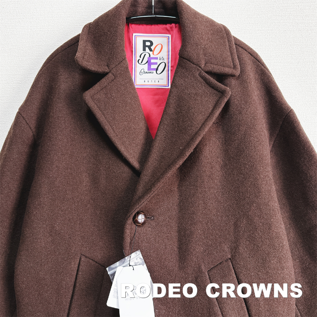 RODEO CROWNS WIDE BOWL(ロデオクラウンズワイドボウル)の【RODEO CROWNS】ロデオクラウンズ ウール ロングコート タグ付未使用 レディースのジャケット/アウター(ロングコート)の商品写真