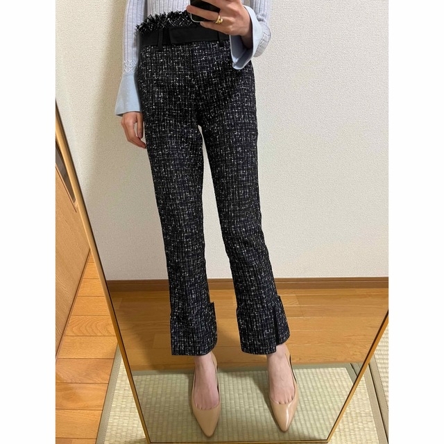 史上最も激安kishidamiki ワイドパンツ ツイードカジュアルパンツ