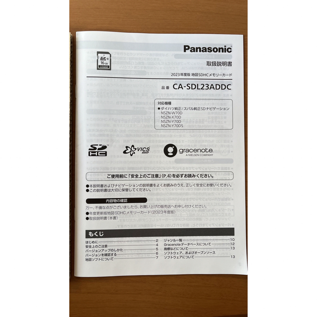 Panasonic 2023年度版 地図更新 CA-SDL23ADDC