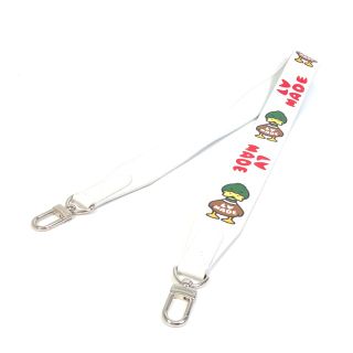 ルイヴィトン(LOUIS VUITTON)のルイヴィトン LOUIS VUITTON バンドリエール キーポル J02544 LV MADE NIGO ショルダーストラップ レザー ホワイト 美品(ストラップ/イヤホンジャック)