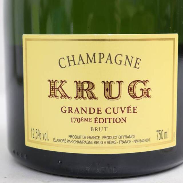 Krug(クリュッグ)のクリュッグ グランド キュヴェ 食品/飲料/酒の酒(シャンパン/スパークリングワイン)の商品写真