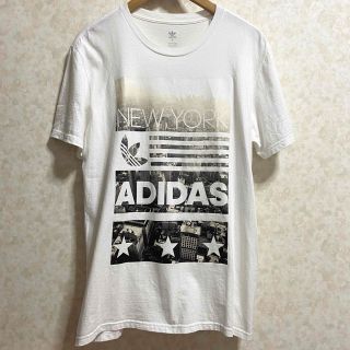 アディダス(adidas)のadidas アディダス ホンジュラス製 NY 古着 ビッグプリント Tシャツ (Tシャツ/カットソー(半袖/袖なし))