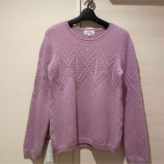 美品✨クレージュ ニット セーター 淡いパープル キレイな色♡40サイズ