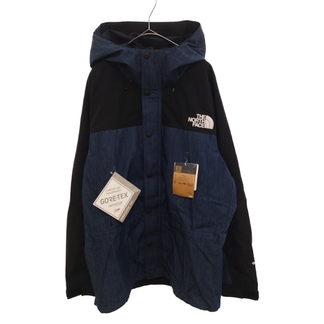 THE NORTH FACE ザノースフェイス Mountain Light Denim Jacket GORE-TEX INFINIUM マウンテンライトデニムジャケット ゴアテックスインフィニアム フード付き インディゴ/ブラック NP12032