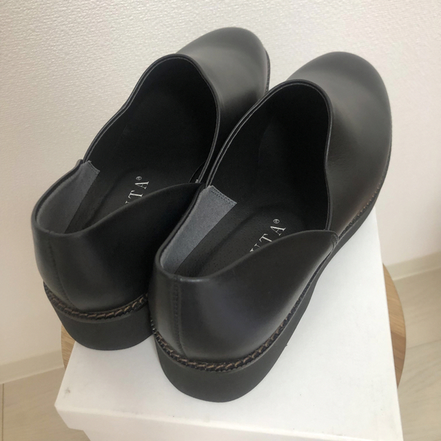 HARUTA(ハルタ)のポックシューズ　エクストラライト(ブラック)  スポックシューズ厚底　厚底 レディースの靴/シューズ(ローファー/革靴)の商品写真