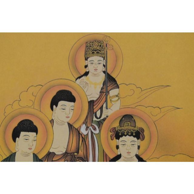 複製】青波/十三佛図/十三仏図/仏事掛/工芸品/掛軸☆宝船☆AA 複製】青波/十三佛図/十三仏図/仏事掛/工芸品/掛軸☆宝船☆AA