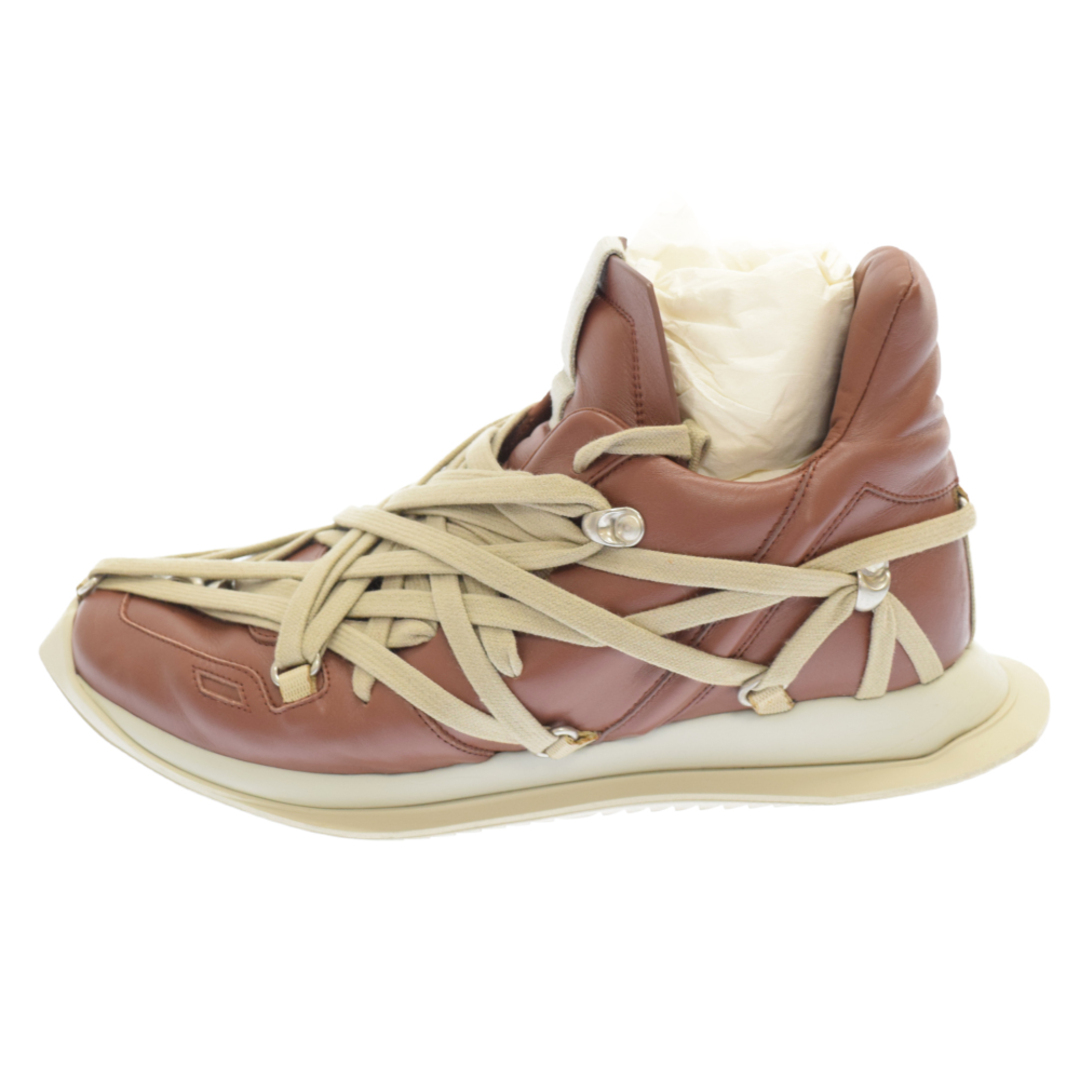 肌触りがいい Rick Owens - Rick Owens リックオウエンス 21SS MEGALACED RUNNER メガレースレザーローカットスニーカー RU21S6812 ブラウン スニーカー 肌触りがいい Rick Owens - Rick Owens リックオウエンス 21SS MEGALACED RUNNER メガレースレザーローカットスニーカー RU21S6812 ブラウン スニーカー