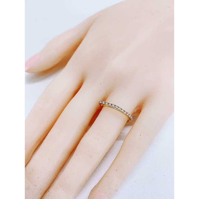 IP65防水 即決価格☆0.20ct ☆ダイヤモンド✨K18ハーフエタニティ
