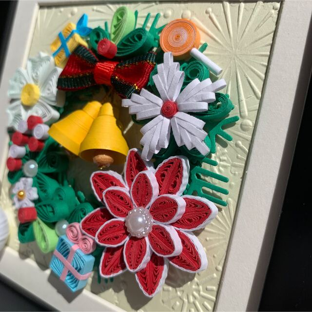ペーパークイリング クリスマスフレーム付き完成品】の通販 by